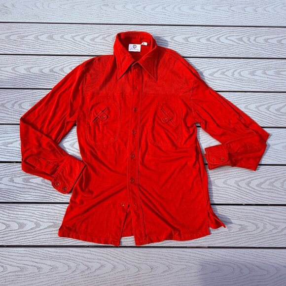 Vintage Ferrari Shirt Mens Large  Collared Long Sleeve Button front Red - Picture 1 of 6
